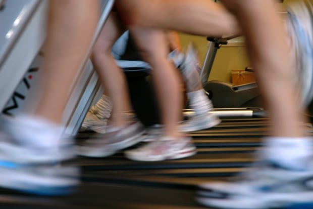 running on treadmill
