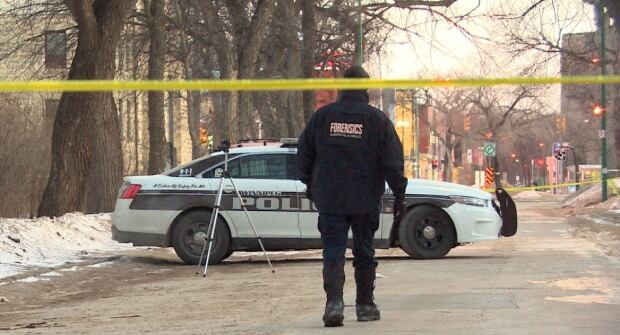 Police on shooting scene