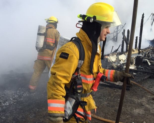 Fire North River barn garage