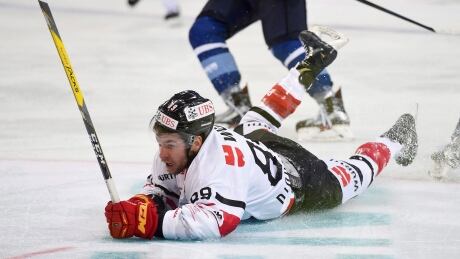 Chris DiDomenico, seen above competing for Canada at the Spengler Cup in December 2016, was drafted in 2007, but took an unconventional path to his NHL debut with the Ottawa Senators this season. didomenico-chris-122616-620