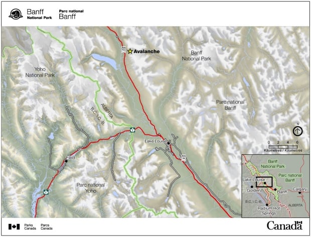 Mount Hector Avalanche map
