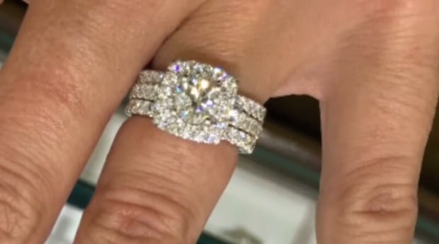 Rosemary Siemens wedding ring proposal on stage