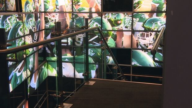 Mosaic Stadium grand staircase