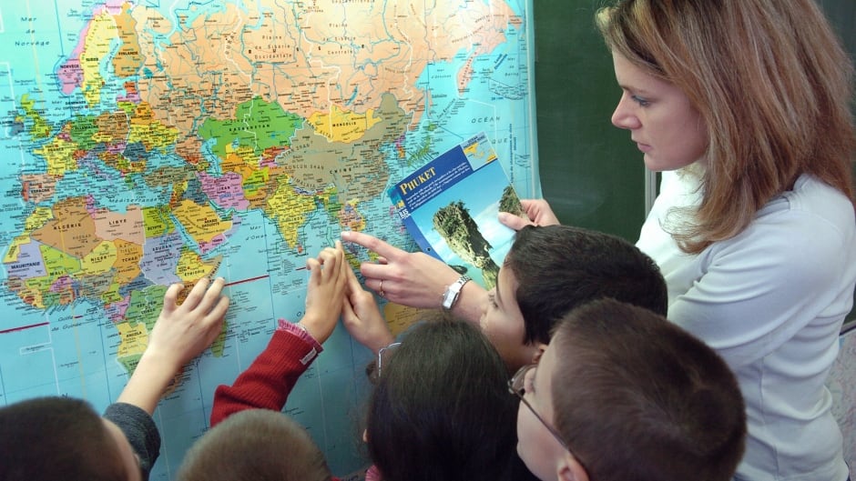 This map, used in classrooms the world round, distorts the relative size of countries for the ease of European colonial navigation.