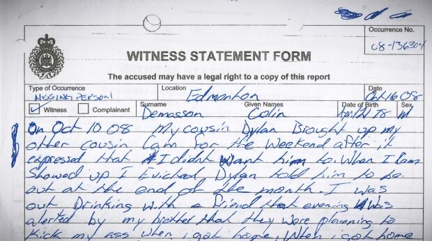Witness statement form