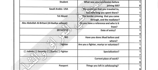 Farah Mohamed Shirdon ISIS paperwork