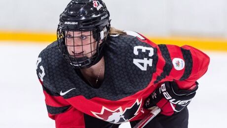 Forward Laura Stacey, the great-granddaughter of Hockey Hall of Famer King Clancy, is among four Canadian rookies prepared to debut at the world women's hockey championship on Friday against the U.S. in Plymouth, Mich. stacey-laura-161101-1180