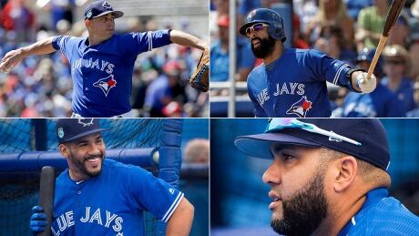 A season of good health will be crucial for the Blue Jays, who will need their stronger players in the lineup for a chance at a third straight playoff berth, including from top left: Starting pitcher Aaron Sanchez, outfielder Jose Bautista, designated hitter Kendrys Morales and second baseman Devon Travis. sanchez-aaron-1180