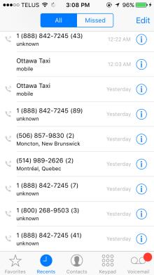 Carly Crawford call log