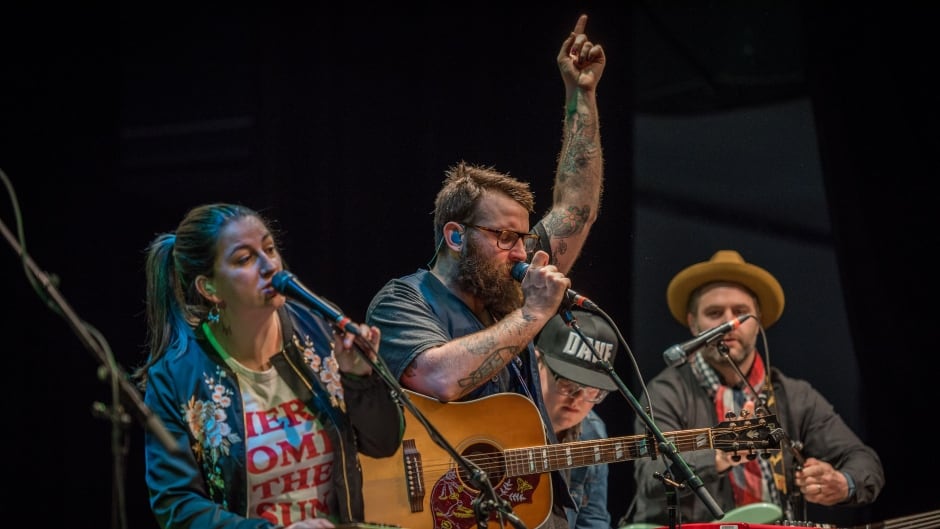 The Strumbellas performing at q's live at the Junos special.