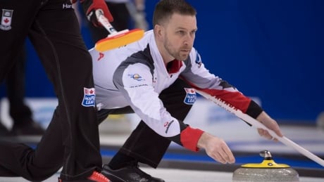 Team Canada skip Brad Gushue Gushue can secure a spot in the Page playoff 1-2 game with a victory over Japan's Yusuke Morozumi Wednesday afternoon. CUR Men World 20170405