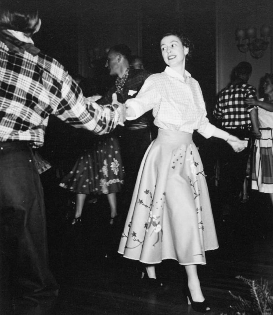 Princess Elizabeth square dancing at Rideau Hall 1951