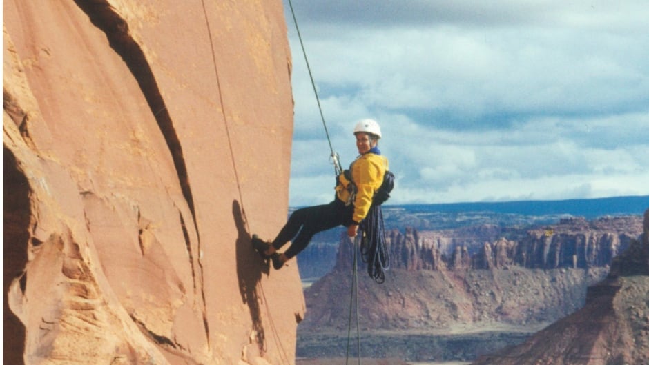 Ellen Nordberg climbing in Utah