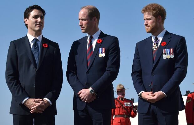 Justin Trudeau Prince William Prince Harry Vimy Ridge ceremony