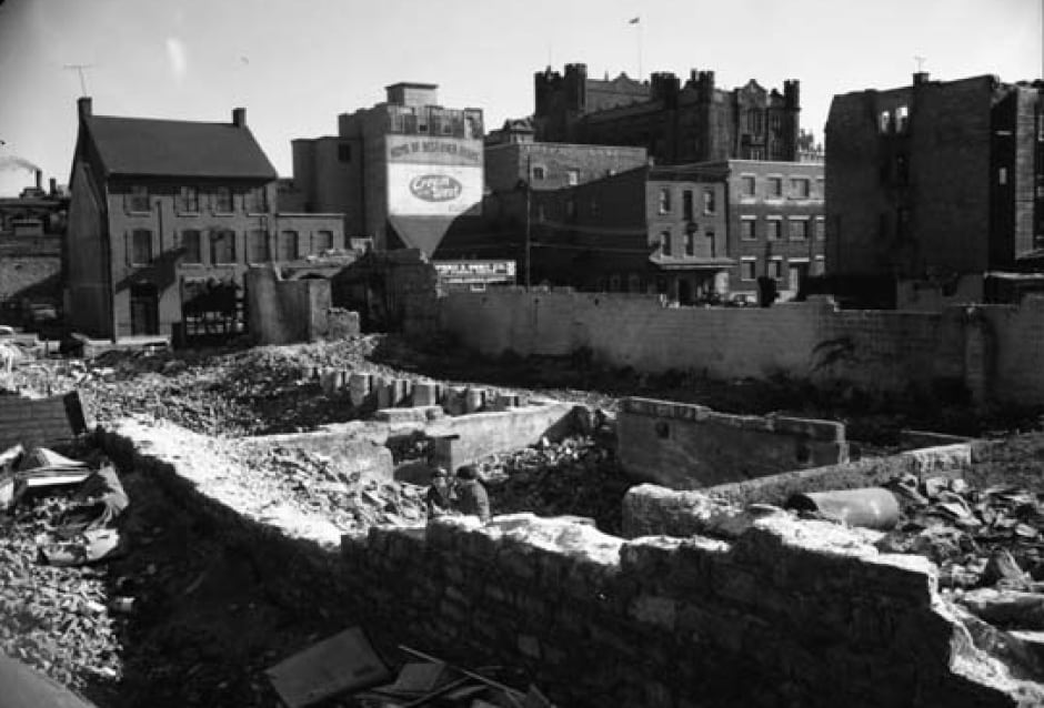 ByWard Market fire debris April 15,1957