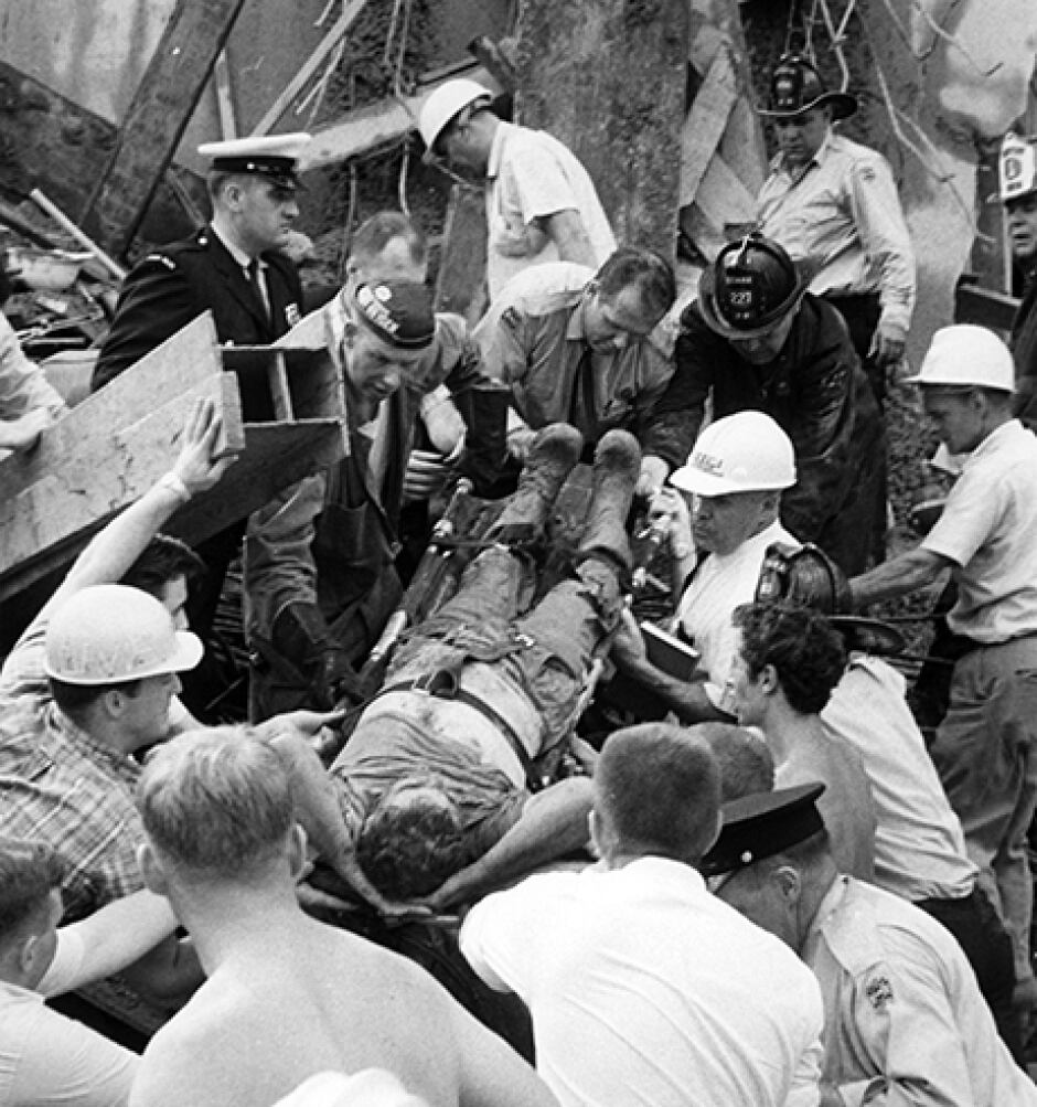 Heron Road Bridge collapse August 1966