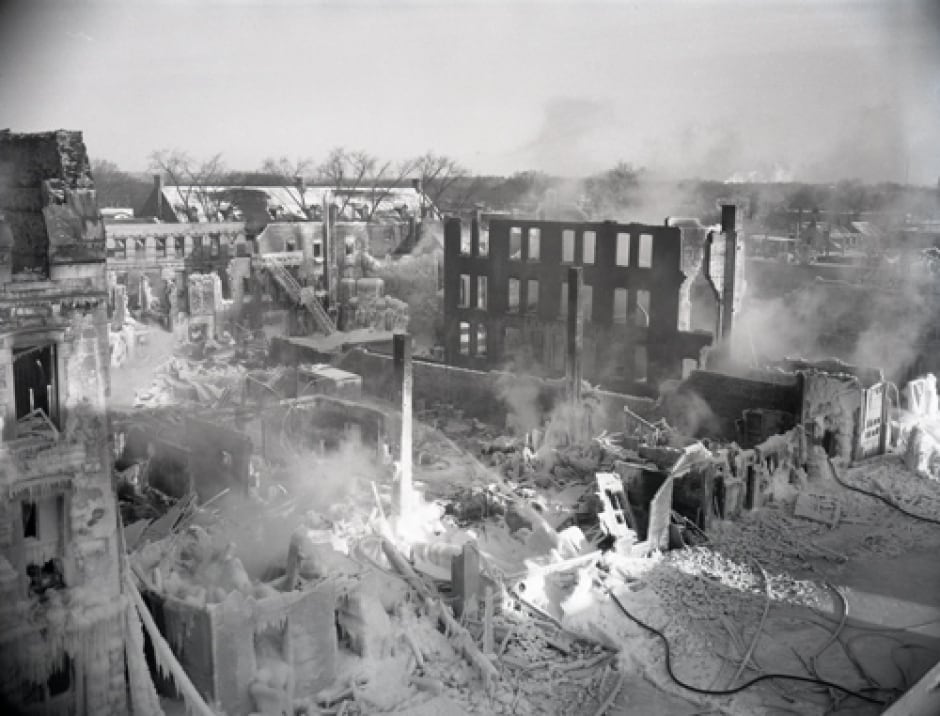 Byward Market fire aftermath January 3,1957