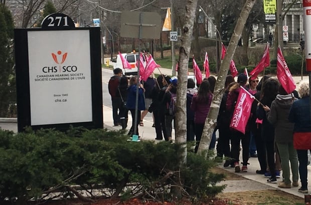 Canadian Hearing Society picket line