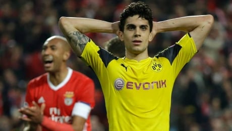 Borussia Dortmund has confirmed defender Marc Bartra, pictured, was injured in explosion near team bus and is currently in a hospital. APTOPIX Portugal Soccer Champions League