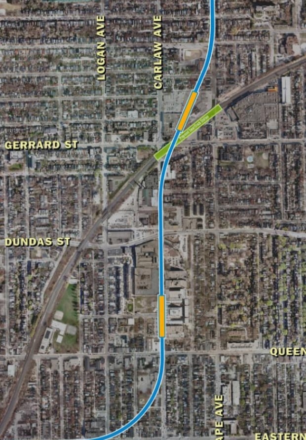 Carlaw downtown relief line