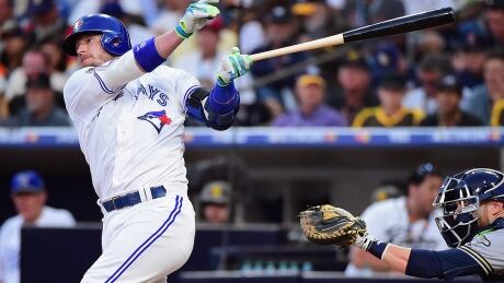 Blue Jays third baseman Josh Donaldson is in Wednesday's starting lineup against the visiting Brewers as the designated hitter. A sore right calf limited him to pinch-hitting duty in Tuesday's 4-3 home-opening loss to Milwaukee. donaldson-josh-170712-1180