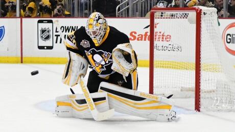 Pittsburgh's scheduled starting goalie Matt Murray was scratched after injuring himself in warmup. dsc_3107.jpg