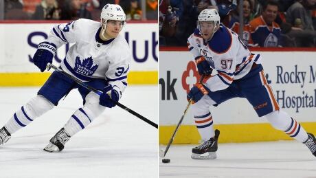 Connor McDavid, right, and Auston Matthews, left, are two of the "best things" to happen to the NHL since the arrival of Sidney Crosby, according to Hall of Famer Wayne Gretzky. matthews