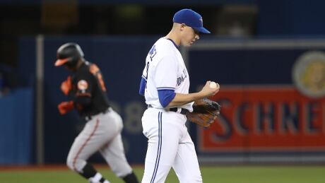 Aaron Sanchez allowed five earned runs, seven hits and a walk while striking out three in Friday's loss. Aaron-Sanchez-loss