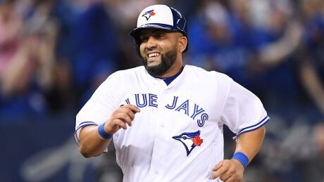 Blue Jays' designated hitter Kendrys Morales rounds the bases after hitting a walkoff solo home run to give Toronto a 2-1 win over the Baltimore Orioles on Saturday. BlueJays-Orioles-15042017