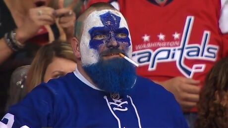 One Toronto Maple Leafs superfan became a symbol of success and good luck after the Leafs won a double overtime thriller in Game 2 against the Washington Capitals. dartman-maple-leafs