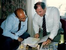 Yevgeni Brik (left) with CSIS officer Donald Mahar (right)