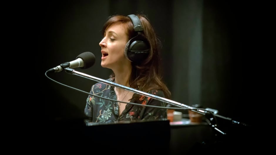 Sarah Slean performing live in the q studios in Toronto, Ont.