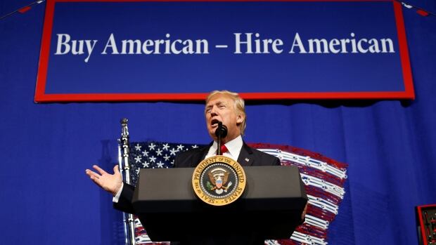 Speaking at a factory in Kenosha Wisc. on Tuesday U.S. President Donald Trump said he plans to sign an executive order that will urge American companies to do one thing
