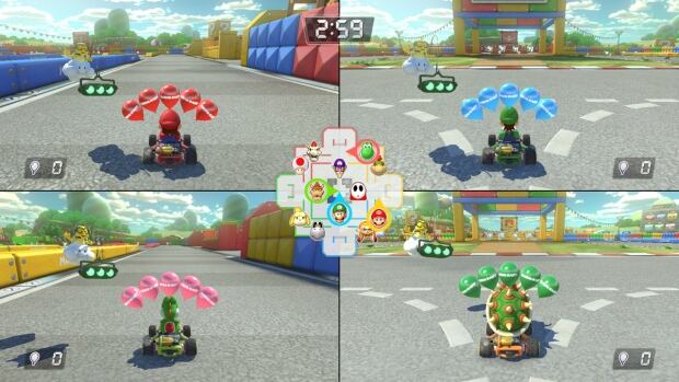 Mario Kart 8 Deluxe multiplayer split screen
