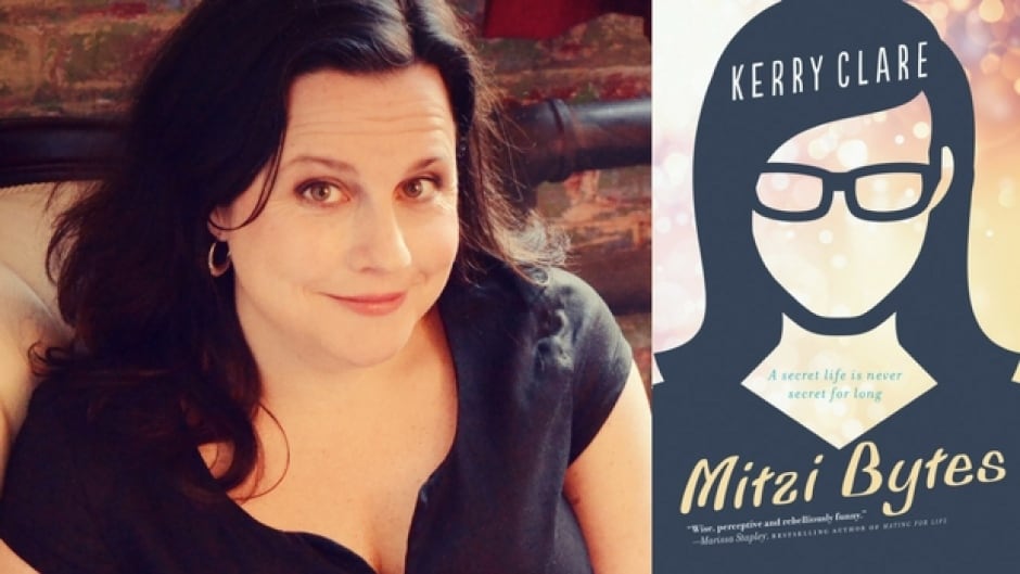 Sarah Lundy, the main character of Kerry Clare's novel, writes under the pseudonym "Mitzi Bytes" on the internet.