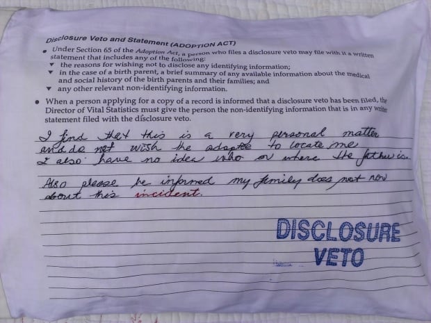 Disclosure veto