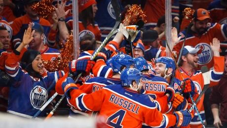The Oilers have San Jose on the brink of elimination after a 4-3 overtime victory in Game 5. Game 6 in the opening-round playoff series is Saturday night at San Jose. edmonton-oilers