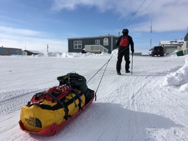 Peter Vacco walking and gear