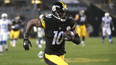 Pittsburgh Steelers receiver Martavis Bryant caught 76 passes for 1,314 yards during his first two seasons in 2014 and 2015. His return could ease the pressure on all-pro teammate Antonio Brown. Martavis-Bryant-Steelers