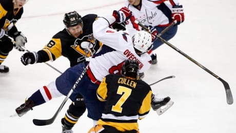 Washington's Alex Ovechkin (8) can expect tight checking when his Capitals meet the Pittsburgh Penguins. Penguins Capitals Hockey