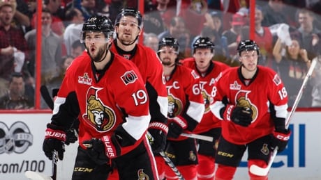 Ottawa Senators' Derick Brassard (19) leads the team in scoring with eight points. brassard-derick
