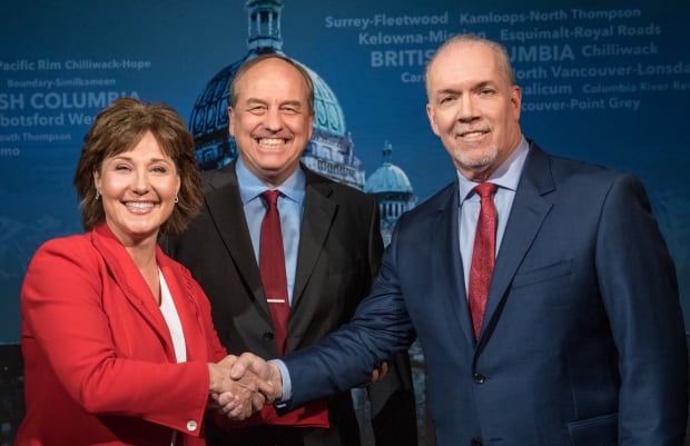 christy clark andrew weaver john horgan