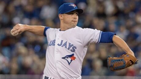 Toronto Blue Jays pitcher Aaron Sanchez, seen against the Baltimore Orioles earlier this month, has been activated from the disabled list and will take the mound against the Tampa Bay Rays at Rogers Centre on Sunday. sanchez-aaron-041417-620