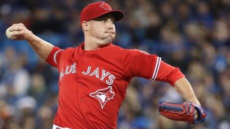 Blue Jays' starting pitcher Aaron Sanchez was forced to leave Sunday's win over the visiting Rays with a split nail on his right middle finger and has been placed on the 10-day disabled list. sanchez-aaron-170430-1180