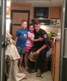 Asher with kids