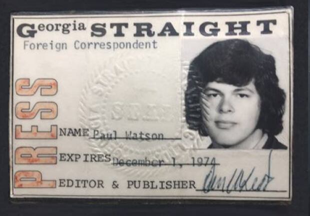 Paul Watson Georgia Straight Foreign Correspondent Card