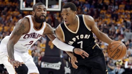 Toronto Raptors guard Kyle Lowry, right, missed Game 3 against the Cleveland Cavaliers and is also expected to miss Game 4 on Sunday in Toronto when the Raptors will try to avoid being swept in their second-round series. lowry-kyle-050317-620