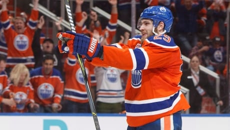 Edmonton Oilers' Leon Draisaitl scored three goals and added two assists in Sunday's 7-1 win over the Anaheim Ducks in Game 6 of the second round. draisaitl-leon