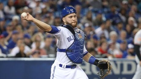 The Blue Jays put catcher Russell Martin on the 10-day disabled list Monday because of a sore shoulder. 95331902