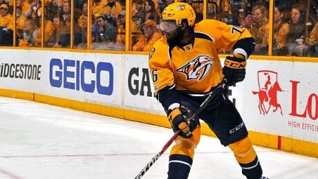 Nashville Predators defenceman P.K. Subban was fined $2,000 US for embellishment during a playoff game against the St. Louis Blues. subban-pk